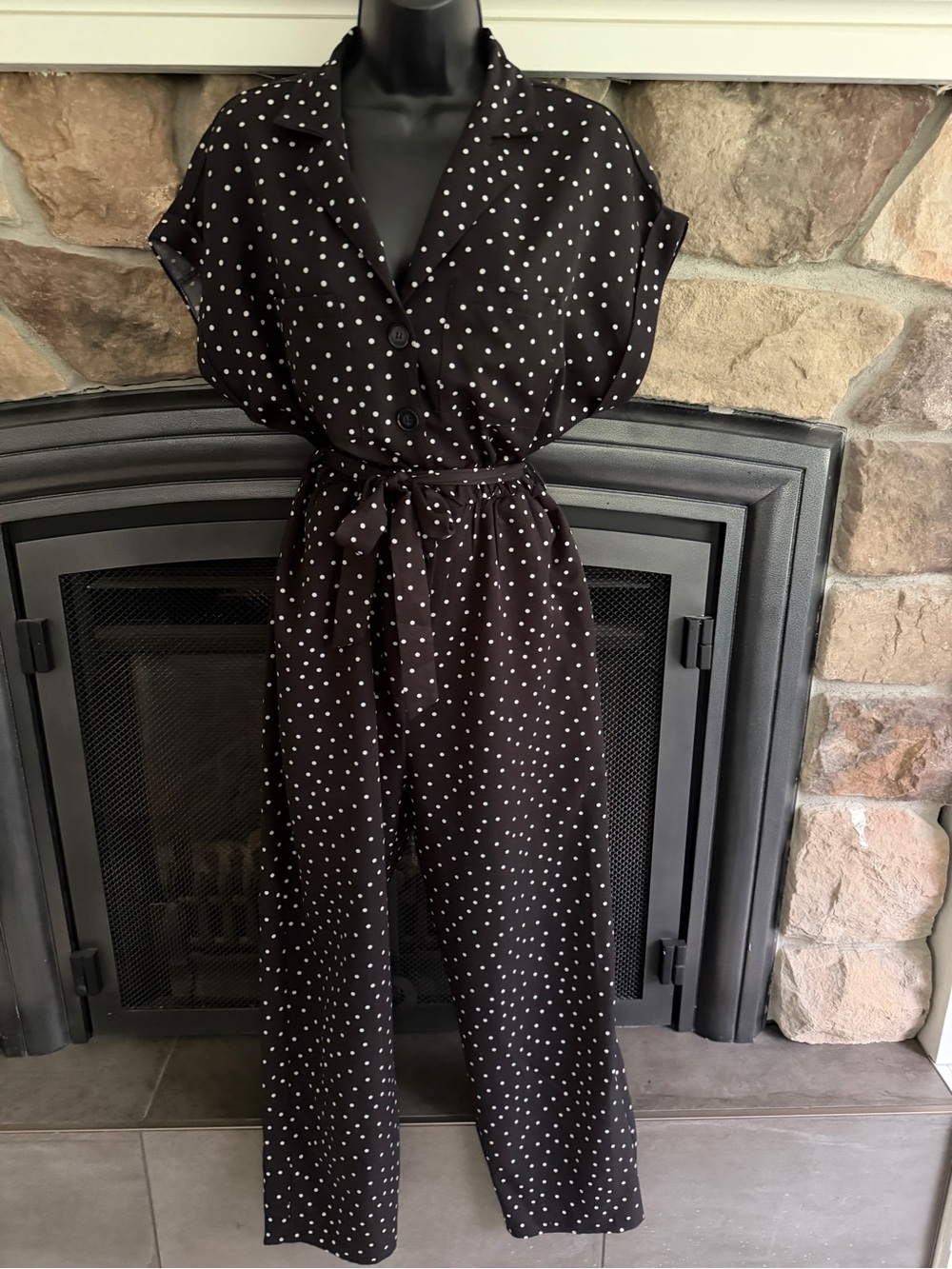 Coast Black Polka Dot Dress with White Dots
